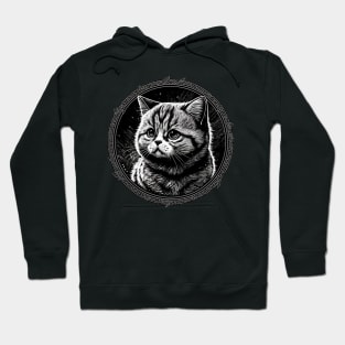 Cute Black and white Munchkin cat Hoodie